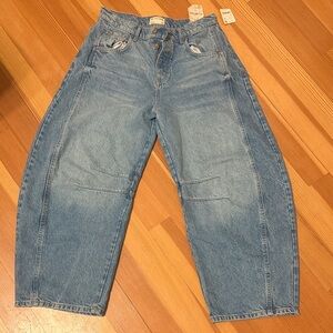 Free People Light Blue Relaxed High-Rise Jeans